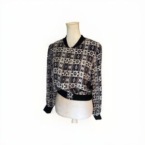 Dora Landa  100% Silk Bomber Jacket Size L